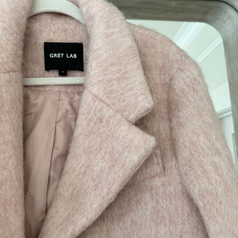 Grey Lab Woman Oversize Longline Wool Blend Coat,  XS - Picture 8 of 11
